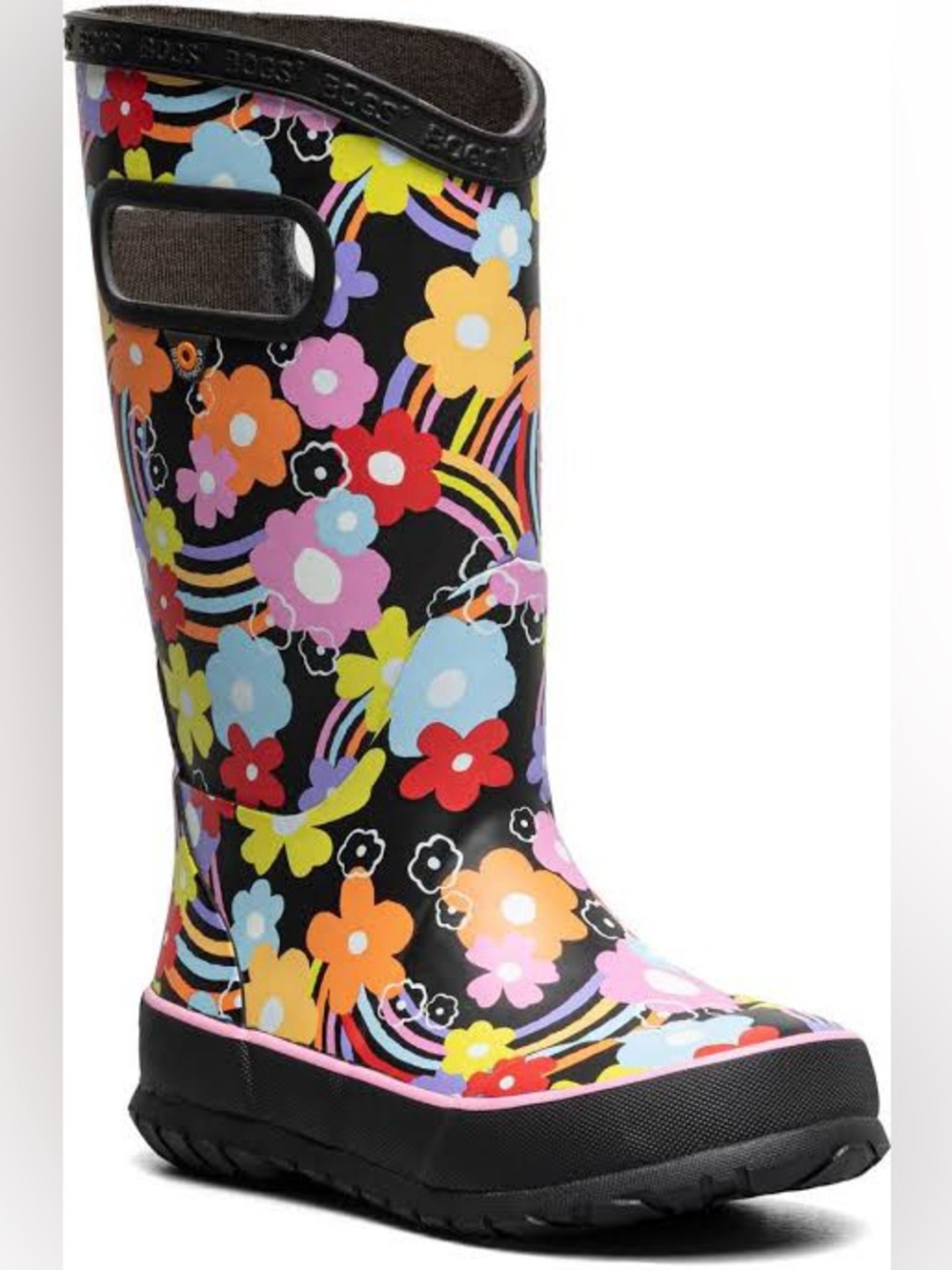 BOGS Kids Waterproof Rain Boots Rainbow Bloom ~ Toddler Size 10